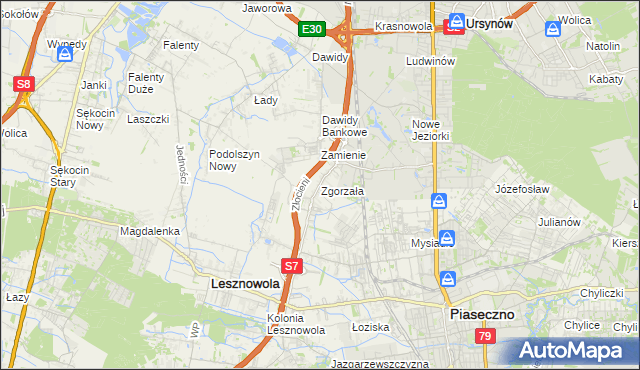mapa Zgorzała, Zgorzała na mapie Targeo
