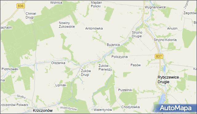 mapa Żuków-Kolonia, Żuków-Kolonia na mapie Targeo