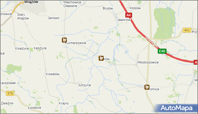 mapa Bąków gmina Grodków, Bąków gmina Grodków na mapie Targeo