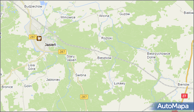 mapa Bieszków, Bieszków na mapie Targeo