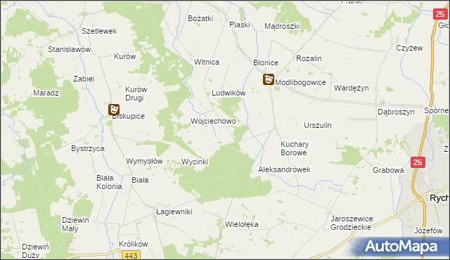 mapa Bobrowo gmina Rzgów, Bobrowo gmina Rzgów na mapie Targeo