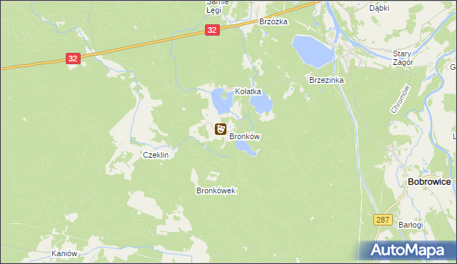 mapa Bronków, Bronków na mapie Targeo