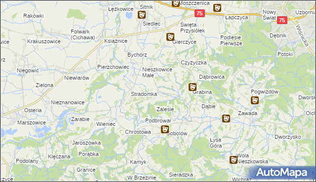 mapa Buczyna gmina Bochnia, Buczyna gmina Bochnia na mapie Targeo