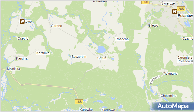 mapa Cetuń, Cetuń na mapie Targeo
