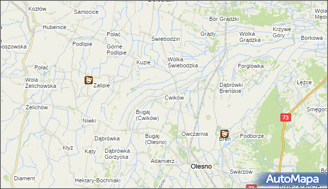 mapa Ćwików, Ćwików na mapie Targeo