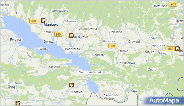 mapa Czorsztyn, Czorsztyn na mapie Targeo