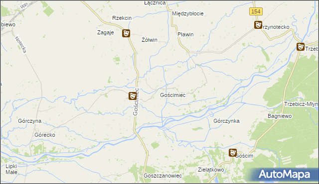 mapa Gościmiec, Gościmiec na mapie Targeo