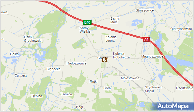 mapa Gracze, Gracze na mapie Targeo