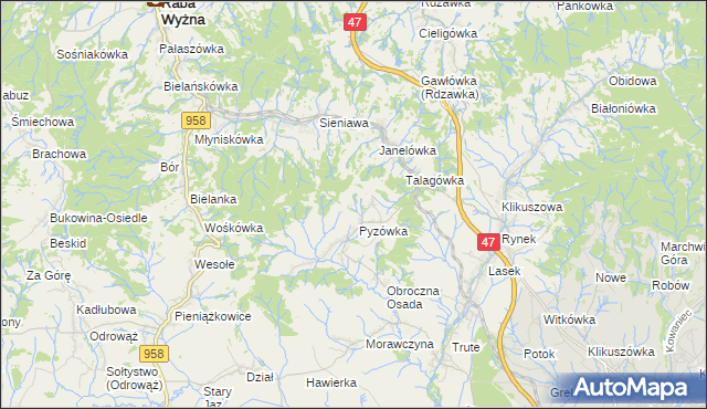 mapa Grapa, Grapa na mapie Targeo