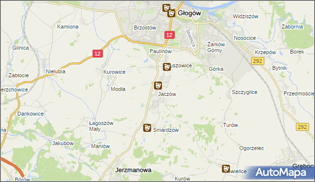 mapa Jaczów, Jaczów na mapie Targeo