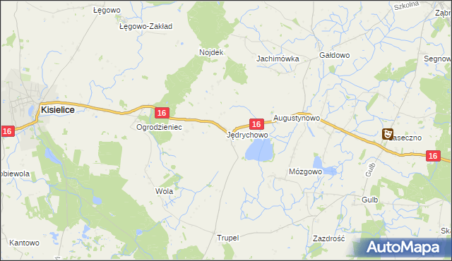 mapa Jędrychowo gmina Kisielice, Jędrychowo gmina Kisielice na mapie Targeo