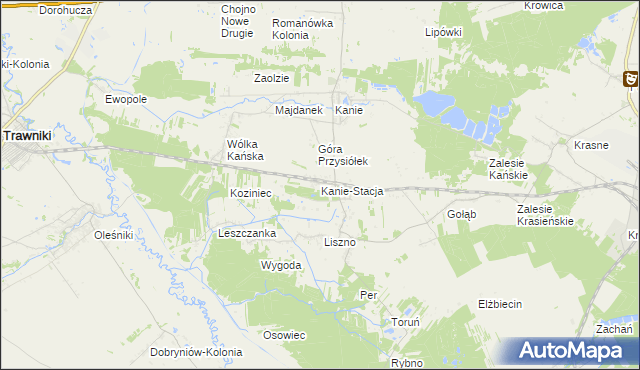 mapa Kanie-Stacja, Kanie-Stacja na mapie Targeo
