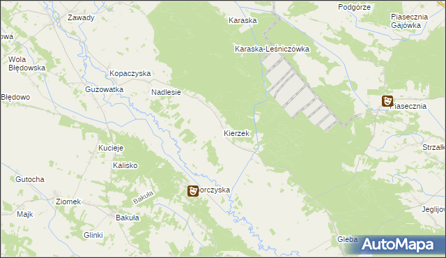 mapa Kierzek gmina Kadzidło, Kierzek gmina Kadzidło na mapie Targeo