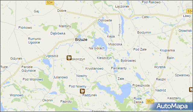 mapa Kleszczyn, Kleszczyn na mapie Targeo