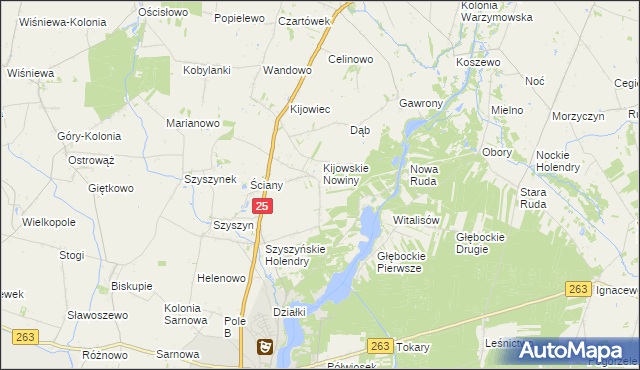 mapa Konstantynowo gmina Ślesin, Konstantynowo gmina Ślesin na mapie Targeo
