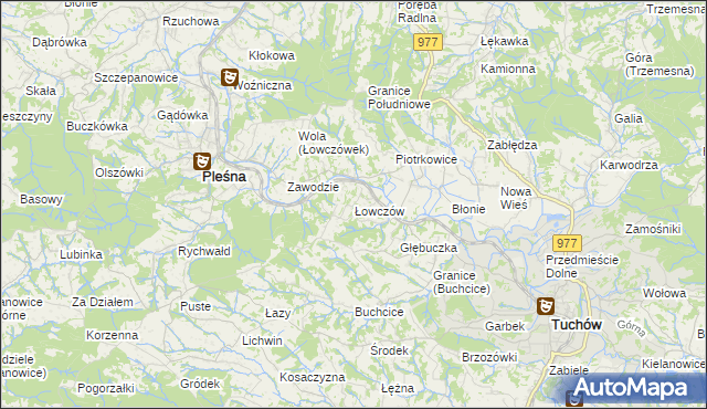 mapa Łowczów, Łowczów na mapie Targeo