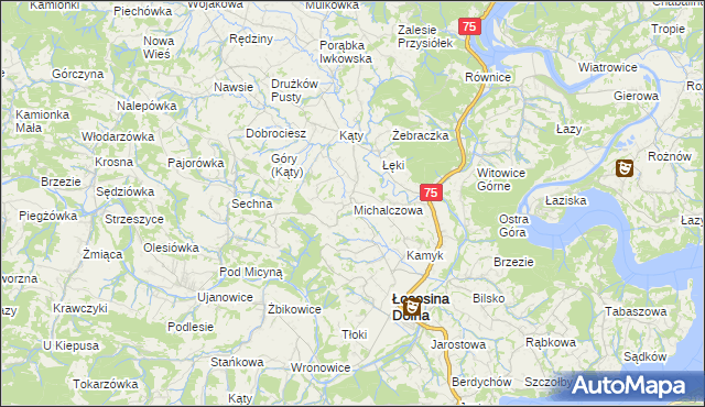 mapa Michalczowa, Michalczowa na mapie Targeo