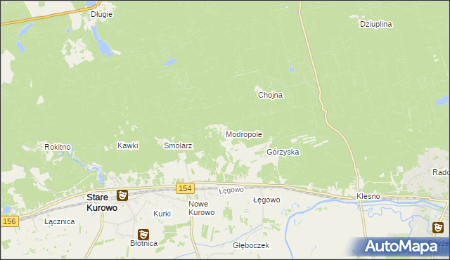 mapa Modropole, Modropole na mapie Targeo