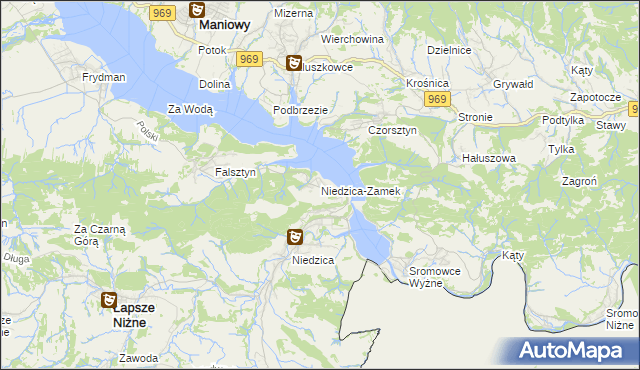 mapa Niedzica-Zamek, Niedzica-Zamek na mapie Targeo