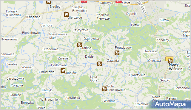 mapa Nieprześnia, Nieprześnia na mapie Targeo