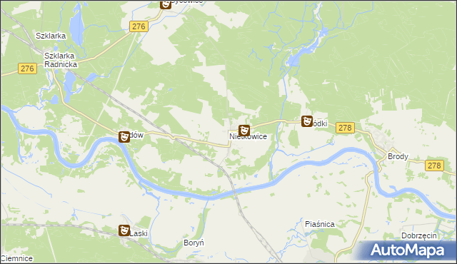 mapa Nietkowice, Nietkowice na mapie Targeo