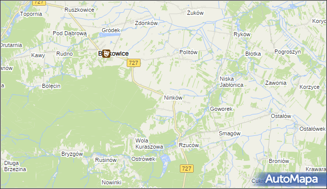 mapa Ninków, Ninków na mapie Targeo