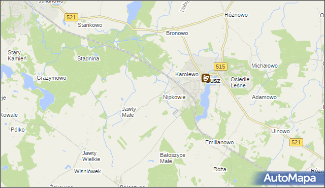 mapa Nipkowie, Nipkowie na mapie Targeo