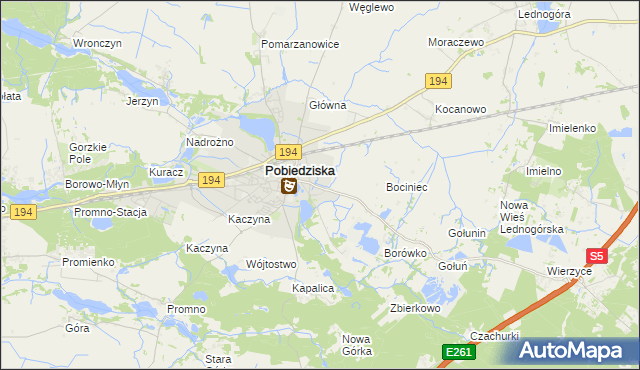 mapa Polska Wieś gmina Pobiedziska, Polska Wieś gmina Pobiedziska na mapie Targeo