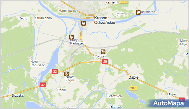 mapa Połupin, Połupin na mapie Targeo