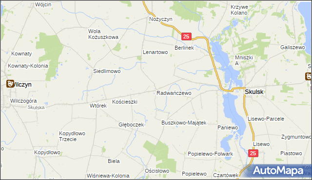 mapa Radwańczewo, Radwańczewo na mapie Targeo