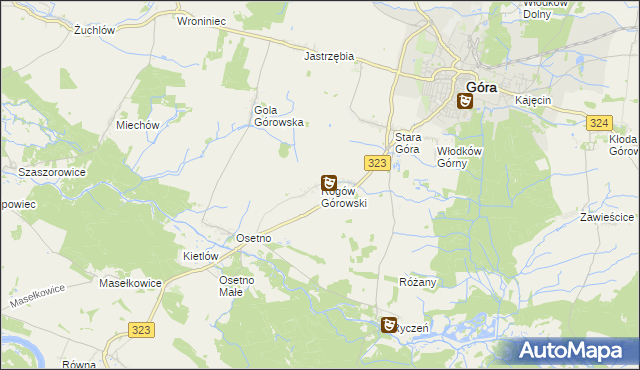 mapa Rogów Górowski, Rogów Górowski na mapie Targeo