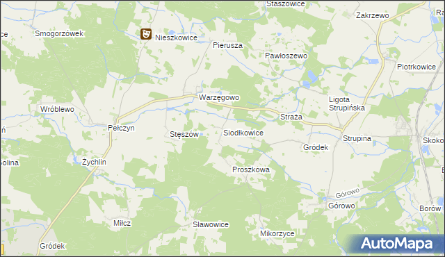 mapa Siodłkowice, Siodłkowice na mapie Targeo
