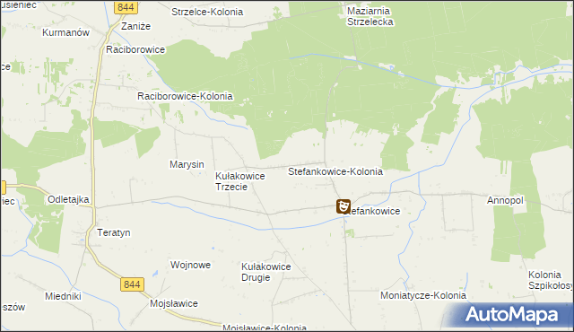 mapa Stefankowice-Kolonia, Stefankowice-Kolonia na mapie Targeo