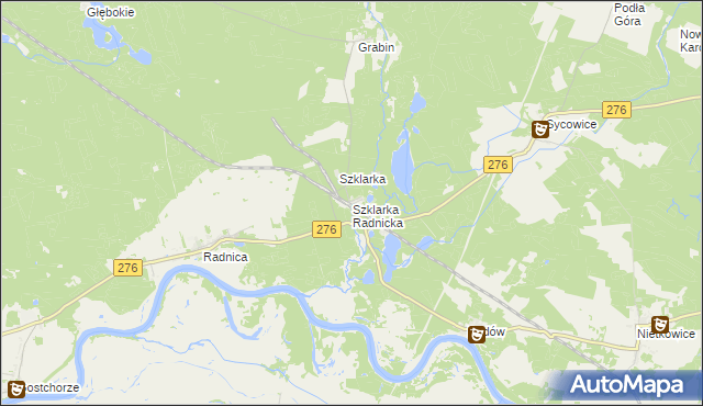 mapa Szklarka Radnicka, Szklarka Radnicka na mapie Targeo