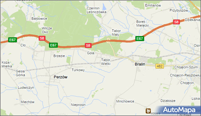 mapa Tabor Wielki, Tabor Wielki na mapie Targeo