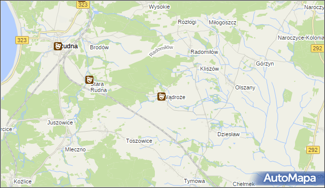 mapa Wądroże, Wądroże na mapie Targeo