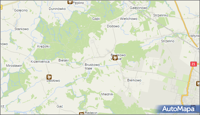 mapa Wierzbięcin gmina Słupsk, Wierzbięcin gmina Słupsk na mapie Targeo