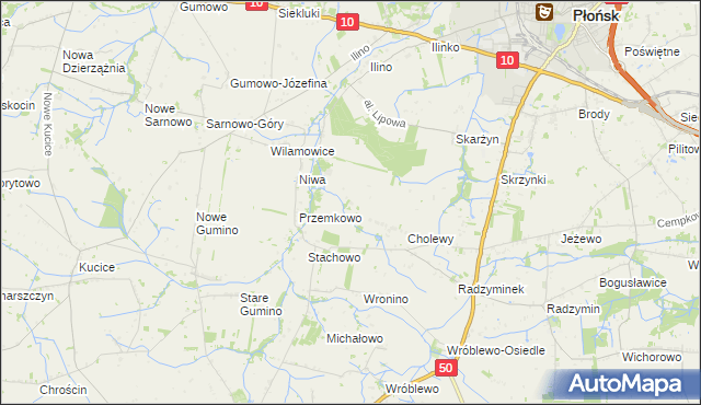 mapa Wroninko, Wroninko na mapie Targeo