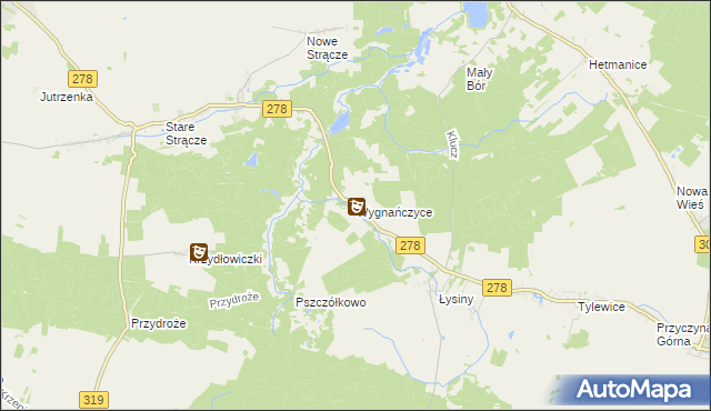 mapa Wygnańczyce, Wygnańczyce na mapie Targeo