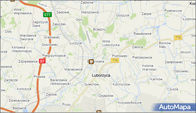 mapa Wysiołek Luborzycki, Wysiołek Luborzycki na mapie Targeo