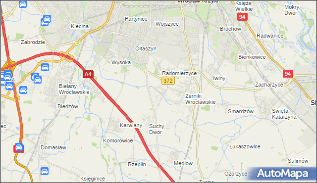 mapa Biestrzyków, Biestrzyków na mapie Targeo