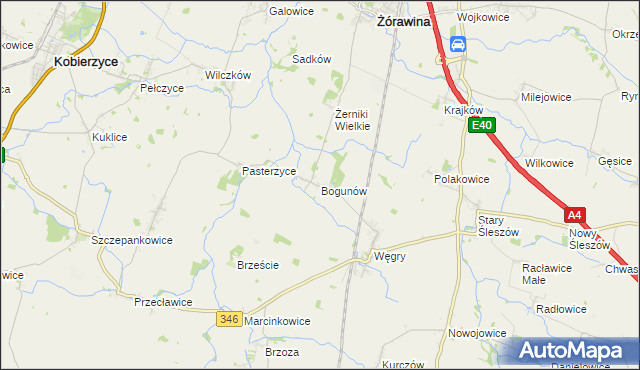 mapa Bogunów, Bogunów na mapie Targeo