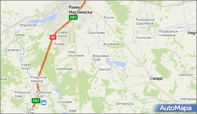 mapa Bogusławki Małe, Bogusławki Małe na mapie Targeo