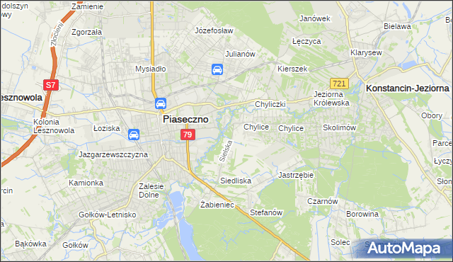 mapa Chylice-Pólko, Chylice-Pólko na mapie Targeo