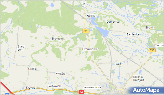 mapa Czernikowice, Czernikowice na mapie Targeo