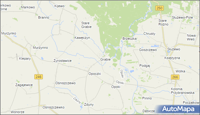 mapa Grabie gmina Aleksandrów Kujawski, Grabie gmina Aleksandrów Kujawski na mapie Targeo