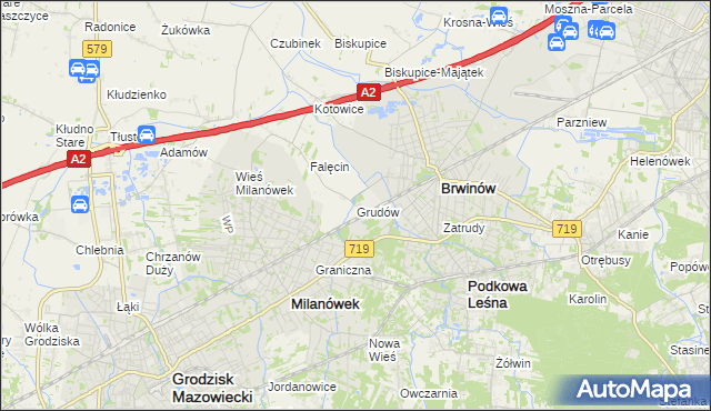 mapa Grudów, Grudów na mapie Targeo