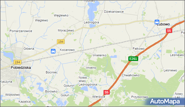 mapa Imielenko, Imielenko na mapie Targeo