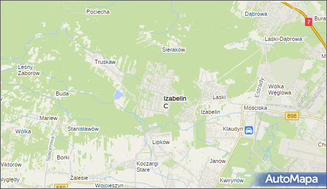 mapa Izabelin C, Izabelin C na mapie Targeo