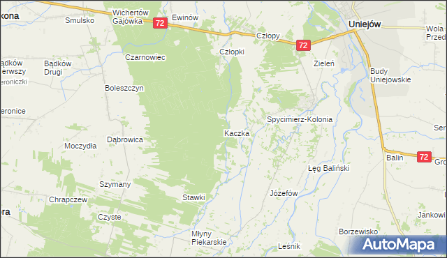 mapa Kaczka gmina Dobra, Kaczka gmina Dobra na mapie Targeo